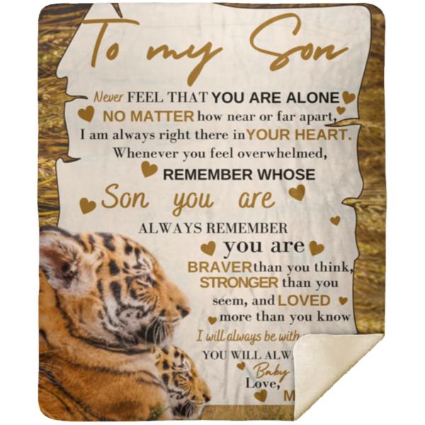 TO MY SON | LOVE MOM BLANKET - Image 4