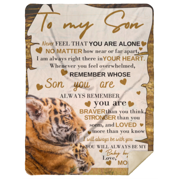 TO MY SON | LOVE MOM BLANKET - Image 5