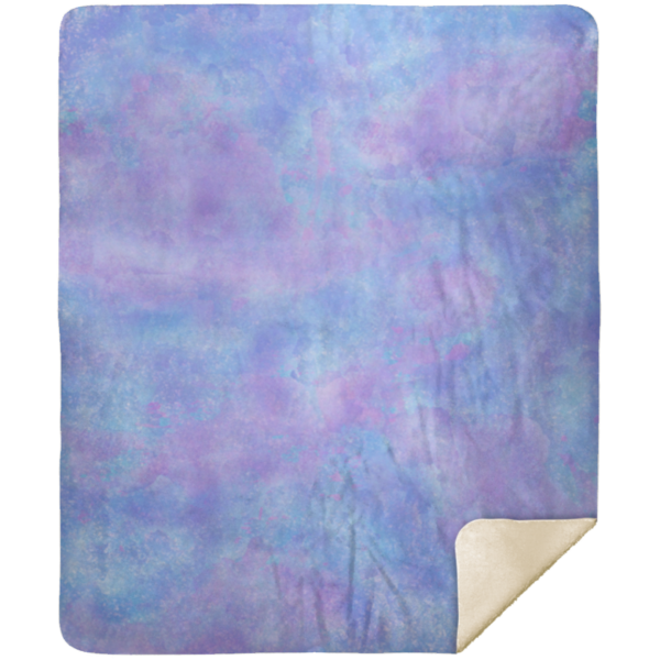 TO MOM BLANKET | BLUE AND PURPLE WATERCOLOR - Image 4